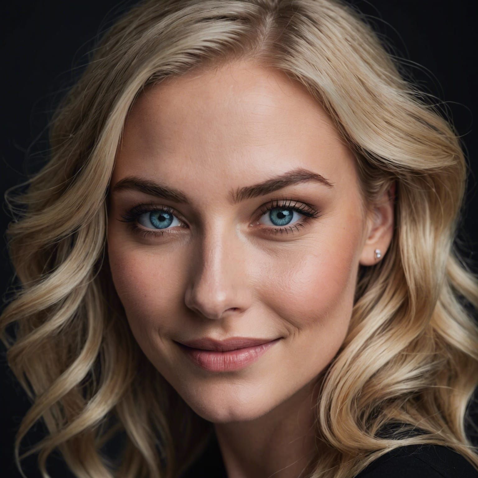 Glamour Portrait of Beautiful Woman with Tears of Joy