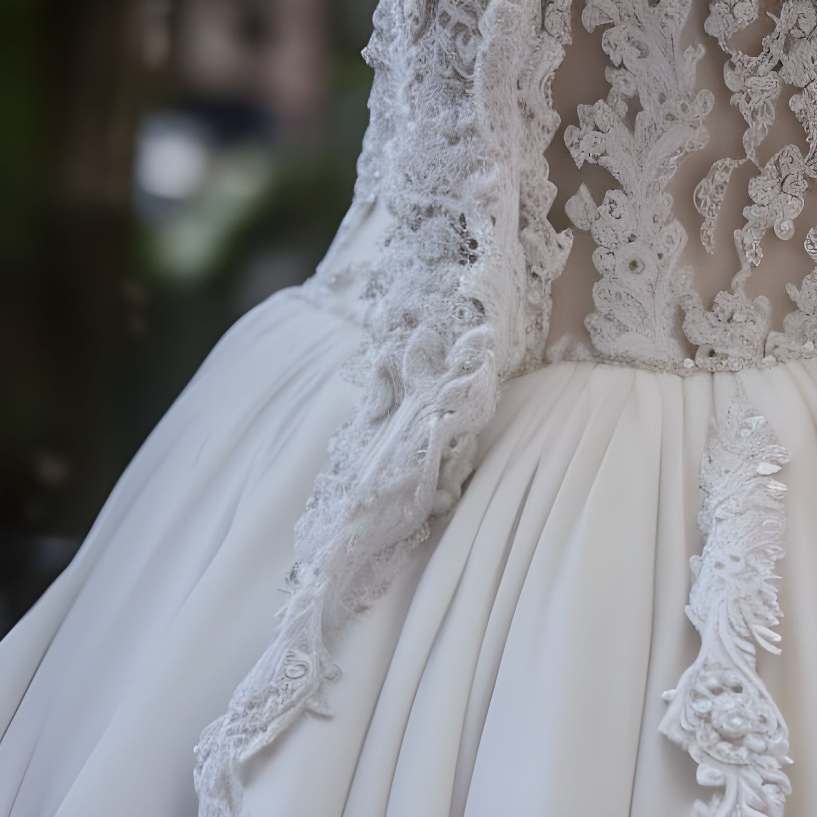 Parisian Wedding Dress: Lace and Light in 8K