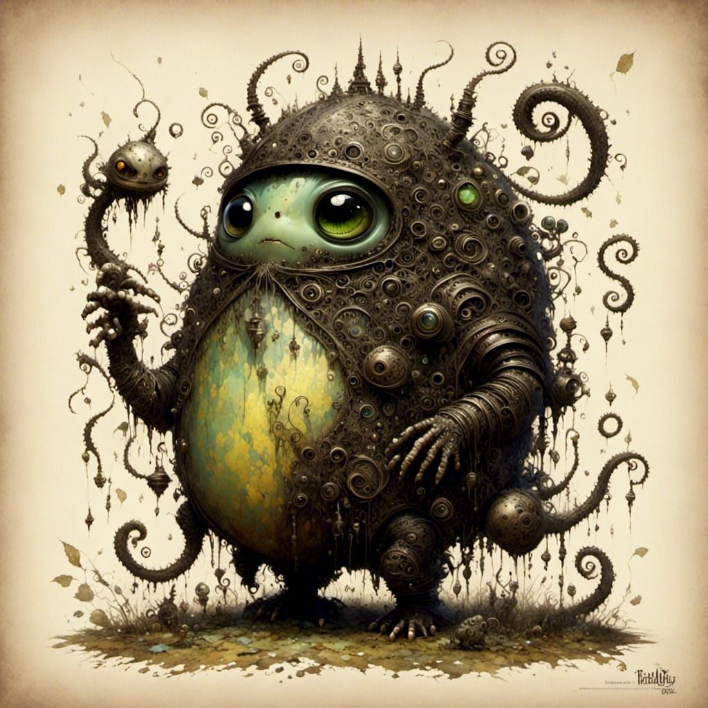 AI Generated Image with Cute and Creepy Style