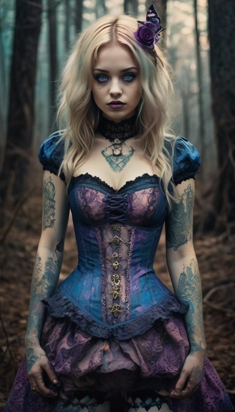 Adult Alice in Wonderland in Dark Fantasy Art
