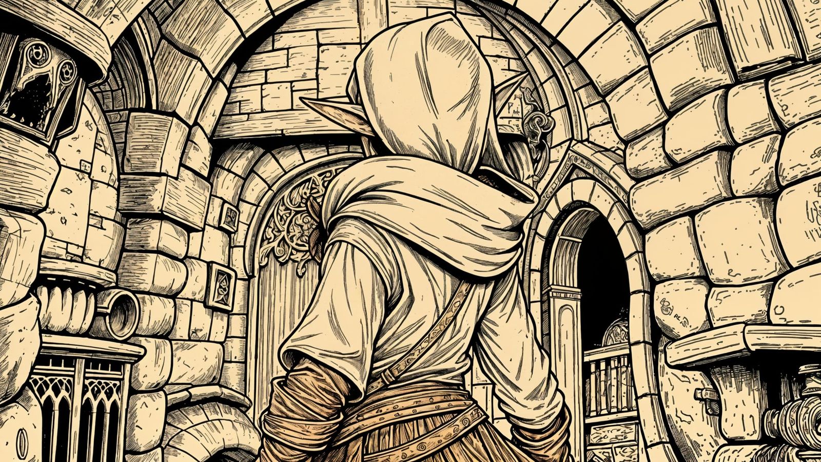 Ethereal Elf Maiden in Medieval Treasure Room