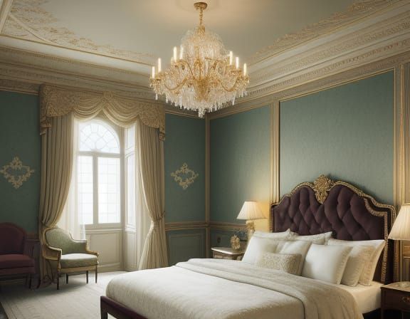 Elegant Luxury Bedroom with Vintage Flair