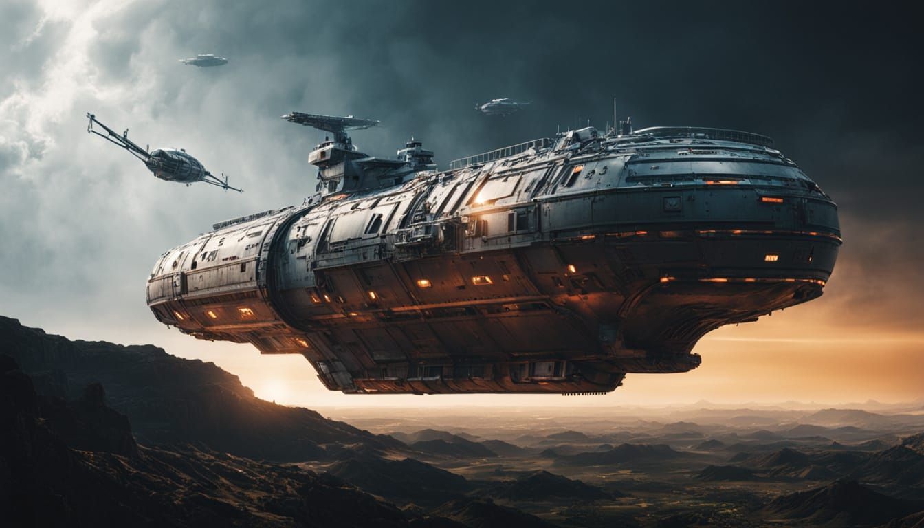 Aged Space Odyssey in Cinematic Film Style