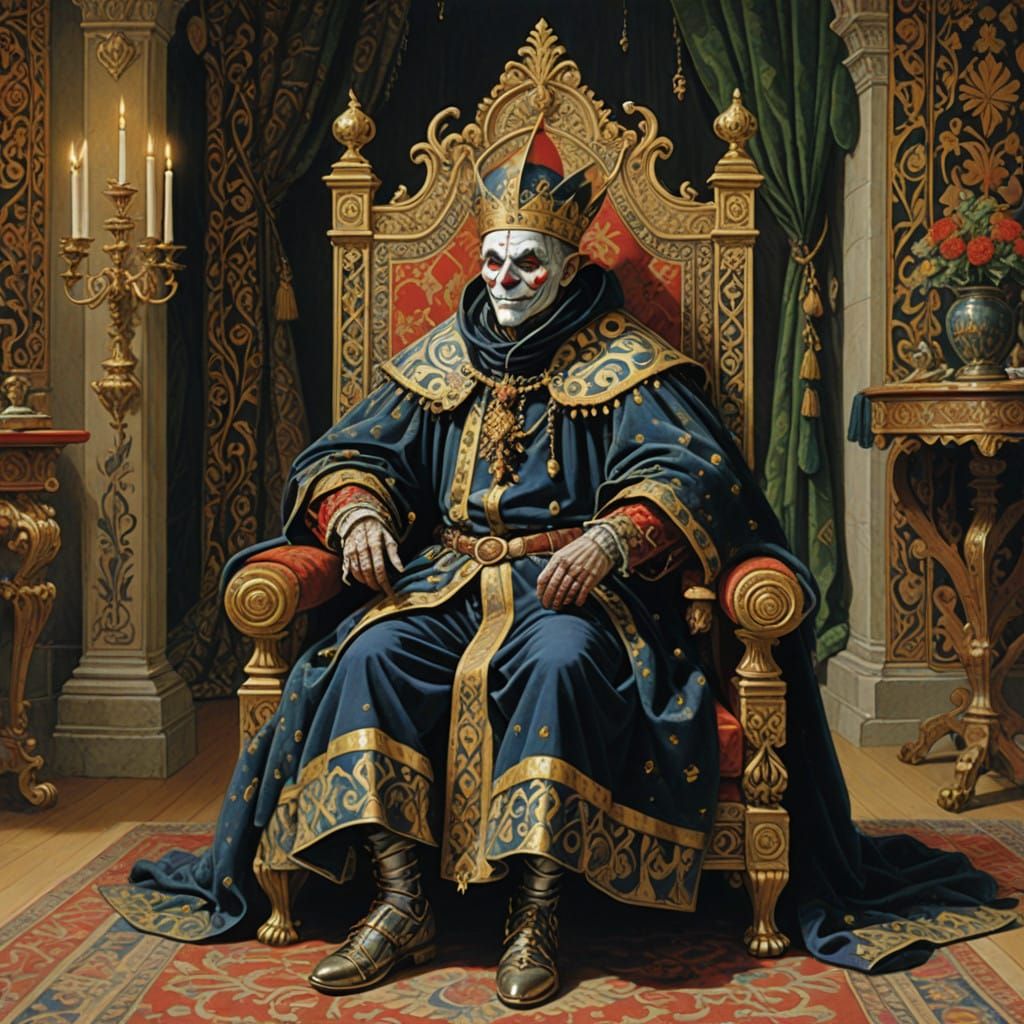 Medieval Jester in Baroque Splendor
