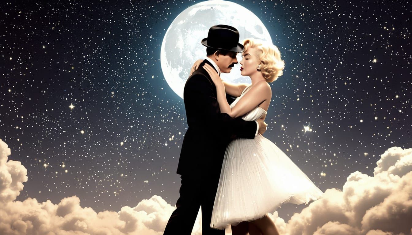 Charlie Chaplin and Marilyn Monroe.