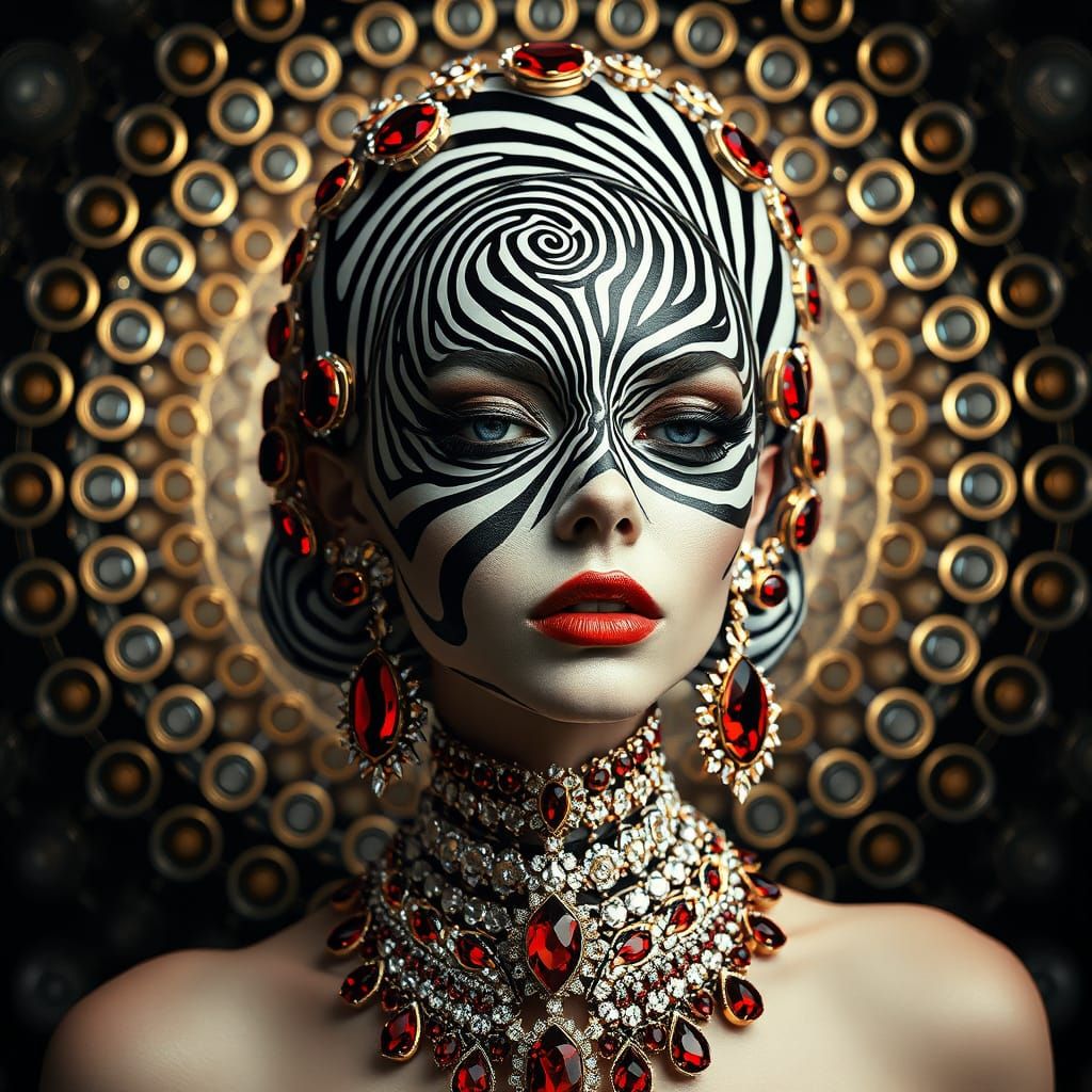 Surreal Portrait in Futuristic Luxury