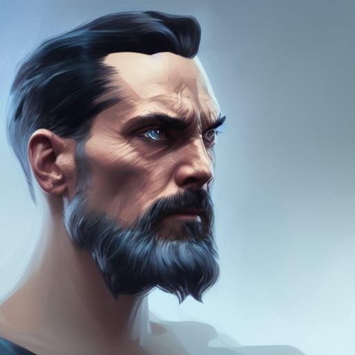 Hyperdetailed Portrait of General Zod in Art Nouveau Style