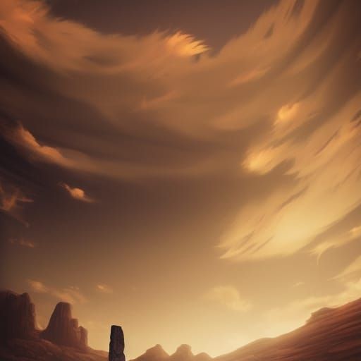 Monolith in Desert: Anime Key Visual