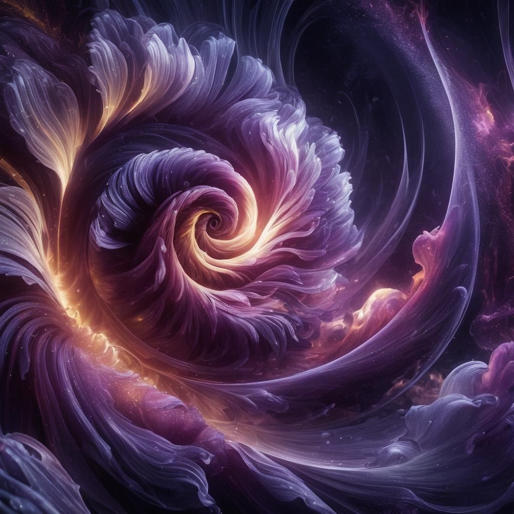 smooth scrolls of sentient amethyst