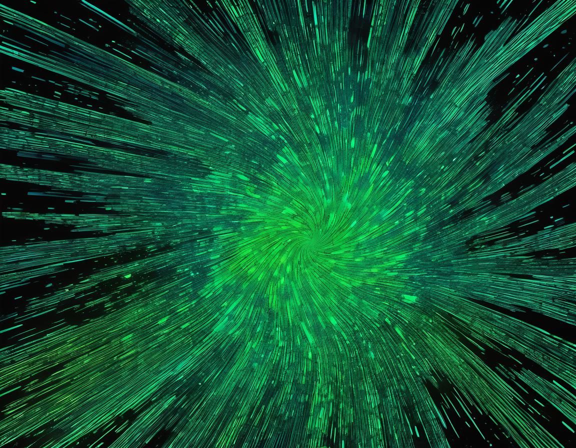 Ethereal Abstract Art with Floral Shimmer