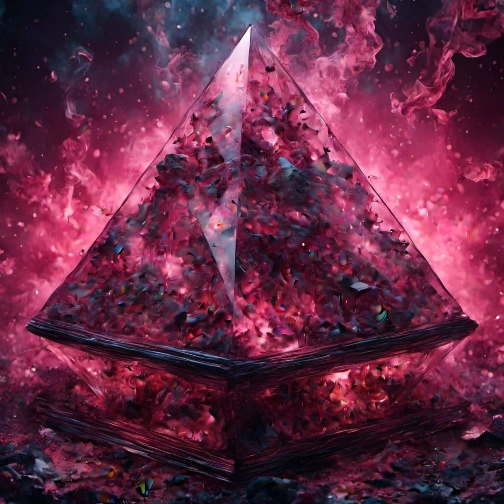 Crystal Pyramid Geometry in Minimalist Style