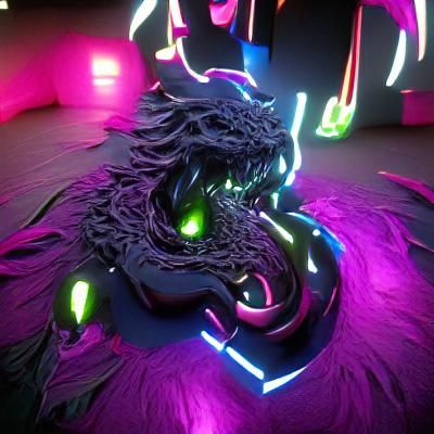 Neon Dragon Lord Unreal Engine