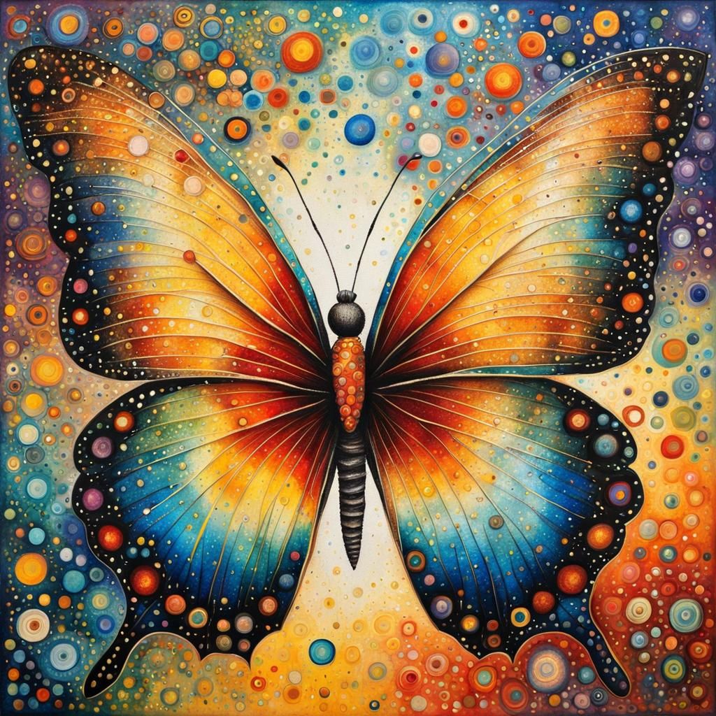 Pointillism Butterfly