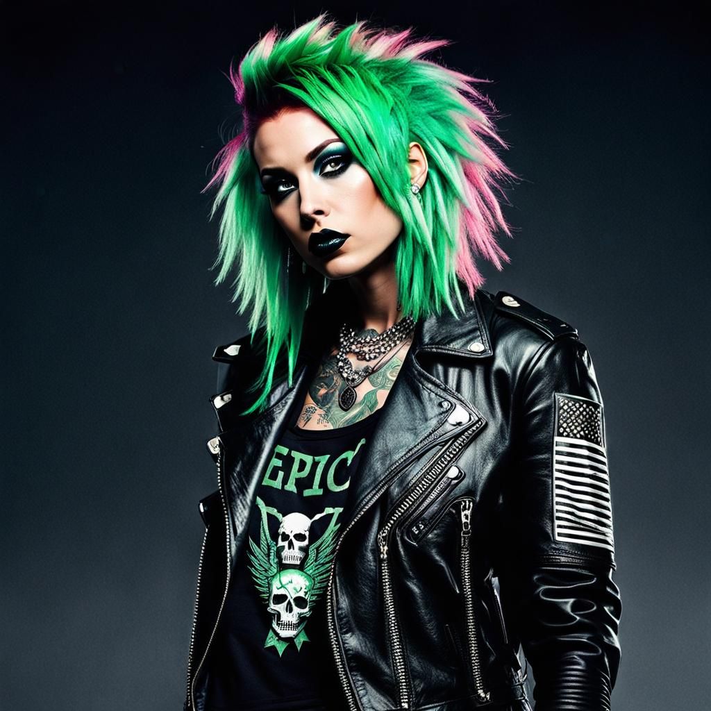 Absolutely epic punk rock chick ๐ค๐
