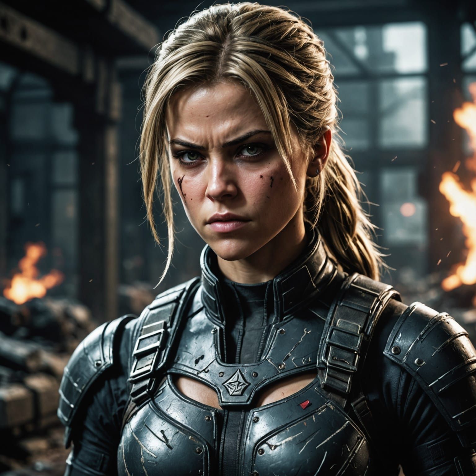 Mortal Kombat's Sonya Blade in Dark Fantasy