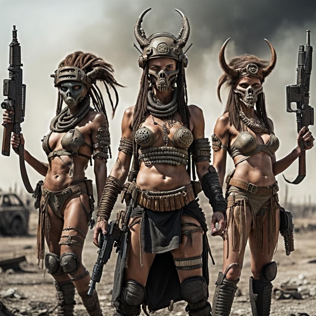 Post-Apocalyptic Warlord Tribe with Alien Weapons