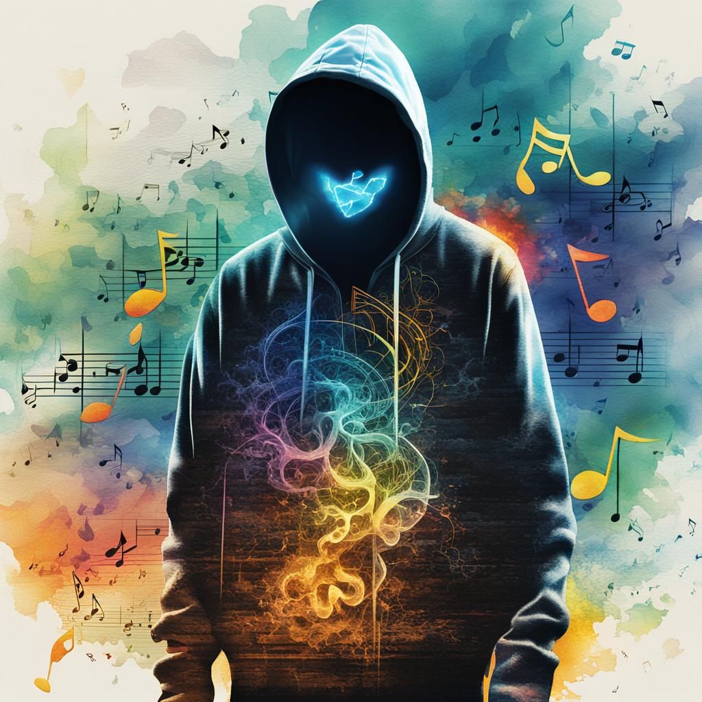 Electric Hip-Hop Grandparents in Watercolor Style