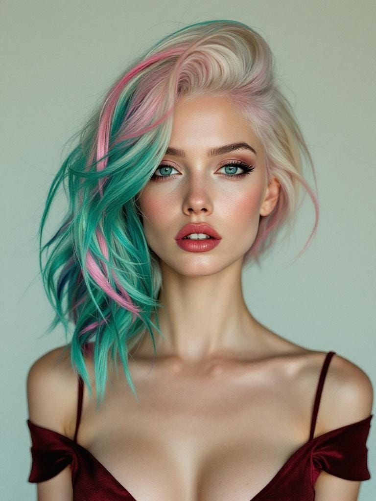 Bold Portrait in Constructivist Style