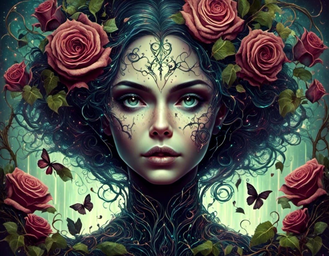 <lora:NebulaCafe:1.0> <lora:Trio:1.0> Woman, gothic, Emilie ...
