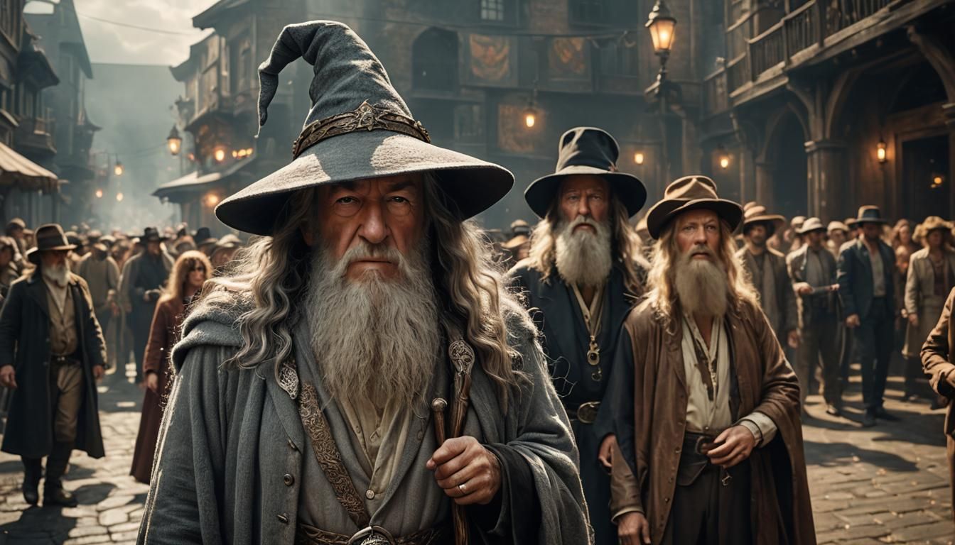 Gandalf and ZZ Top Fusion in Ankh-Morpork