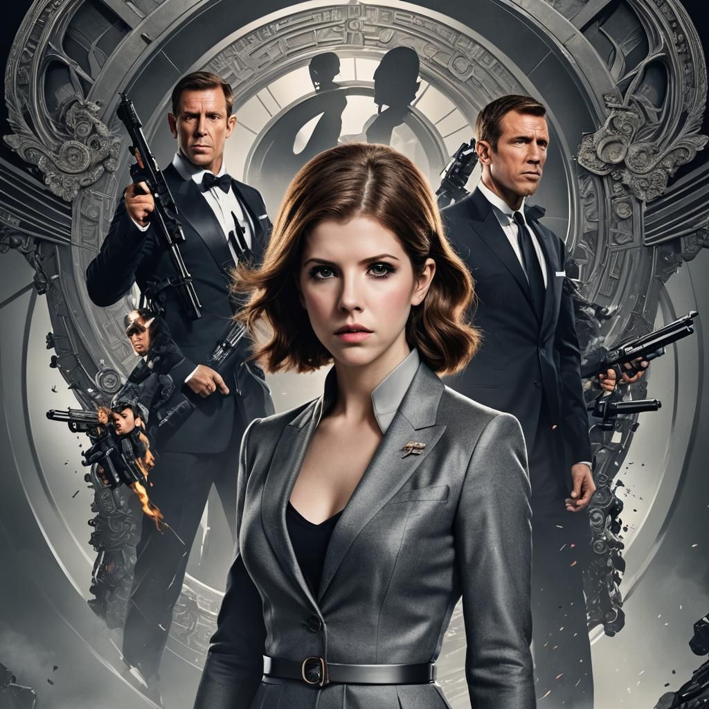 Anna Kendrick as Bond Girl: Hyperrealistic Movie Poster
