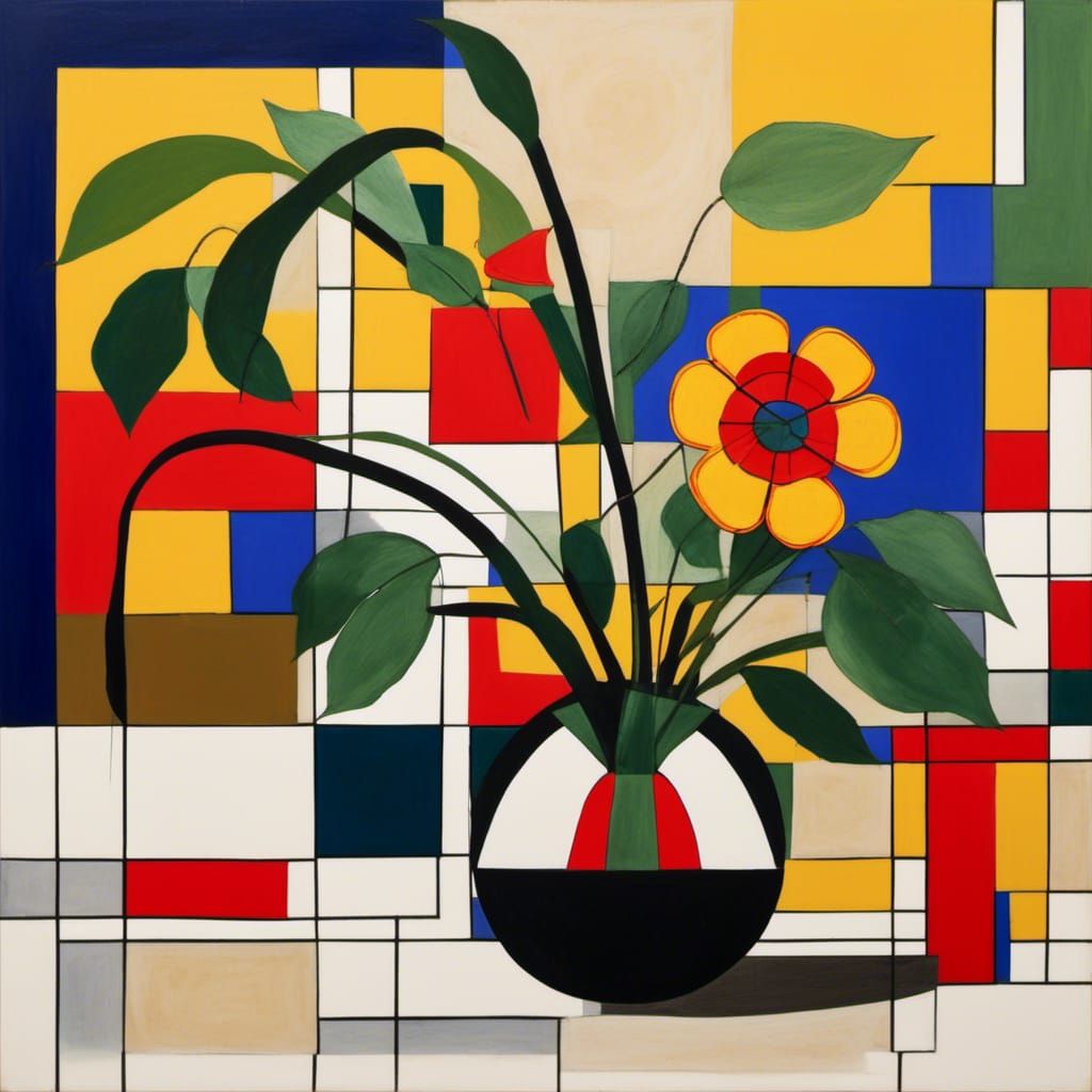 Vase in geometric shapes