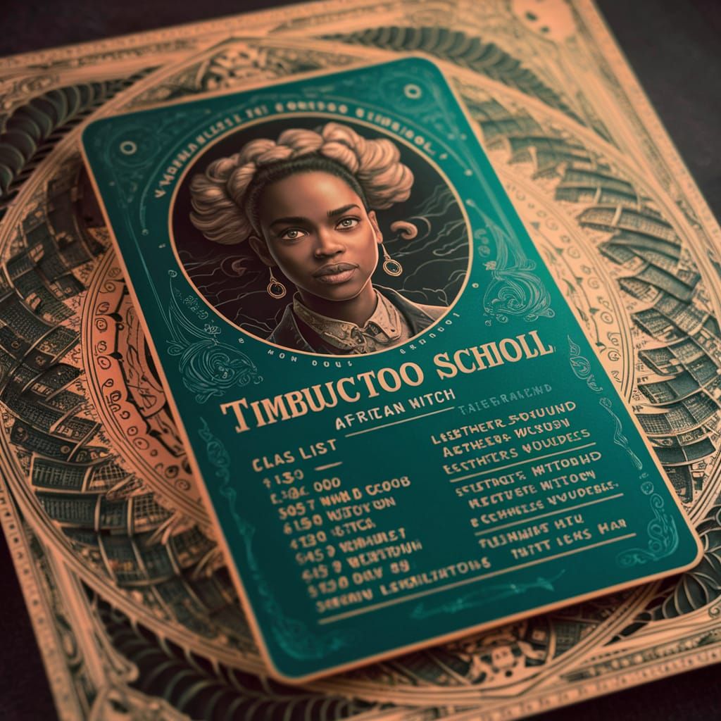 Magical Timbuctoo School ID Card for Young Witch