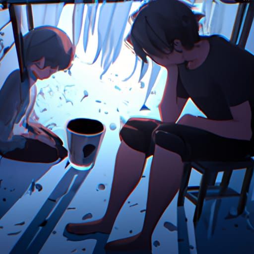 Vampire's Tears: Anime Key Visual in Ghibli Style