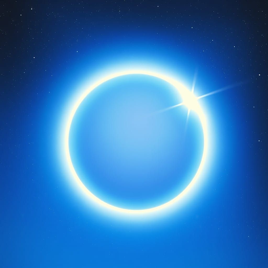 Ethereal Orb in Cosmic Night Sky