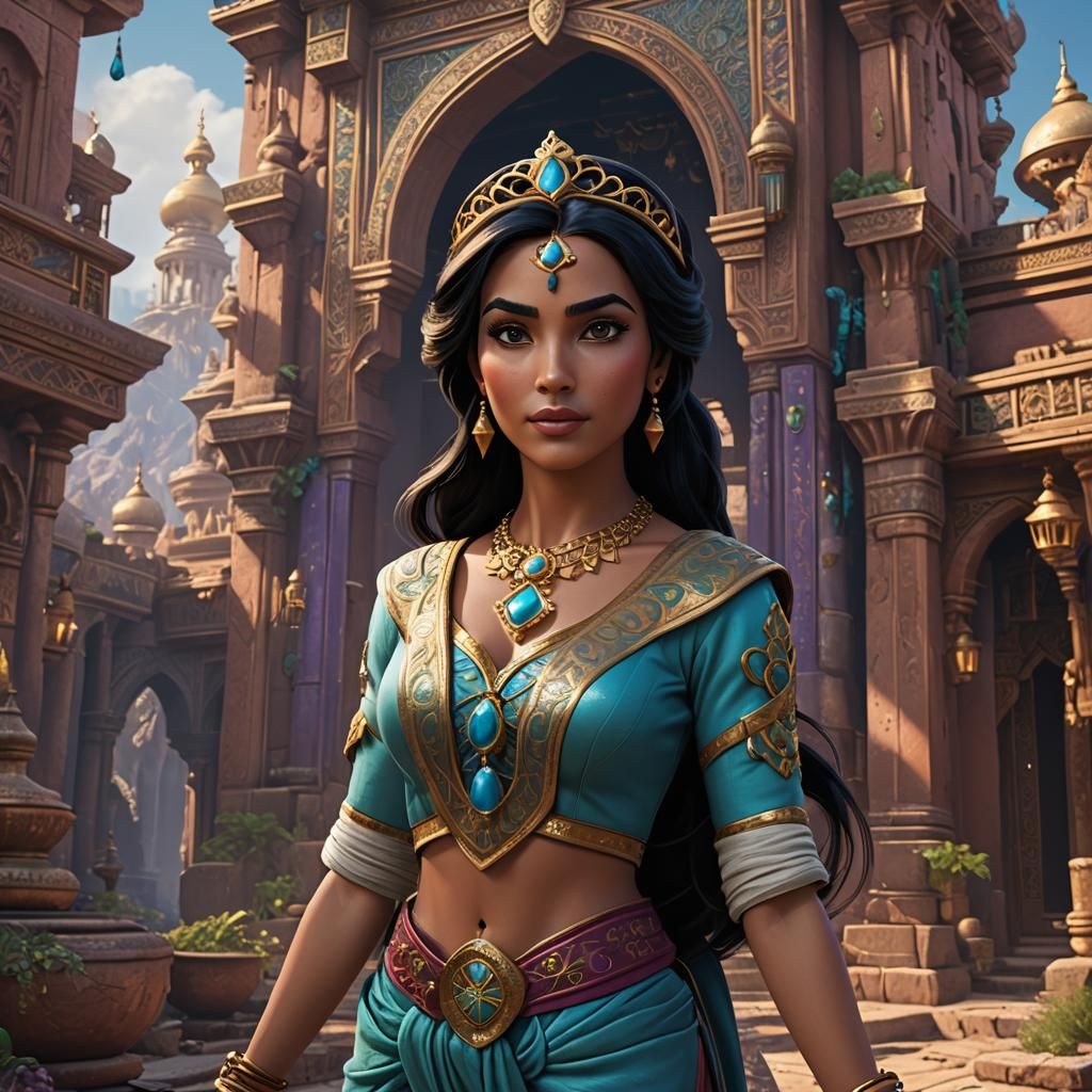 Princess Jasmine in Disney Style Art