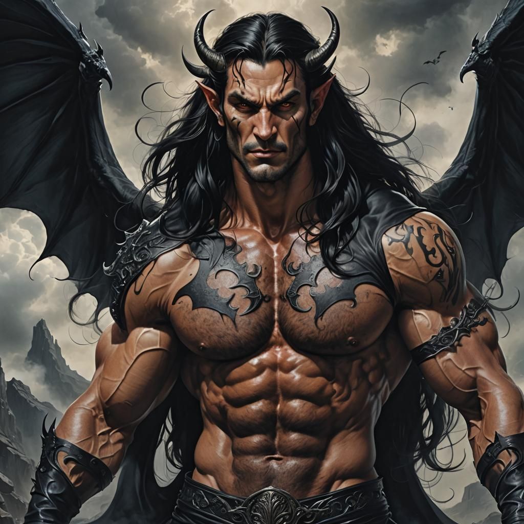 Majestic Incubus with Black Satin Doublet