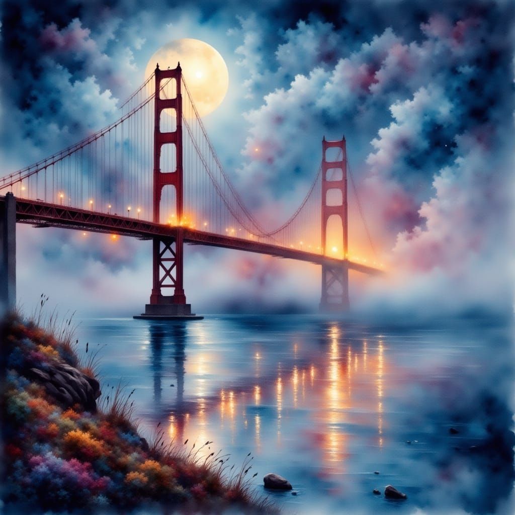 Ethereal Golden Gate Bridge at Dawn