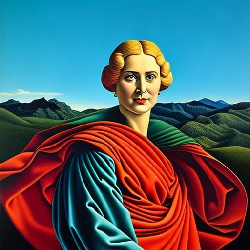 Surreal Porcelain Bust in Hyper-Realism Style