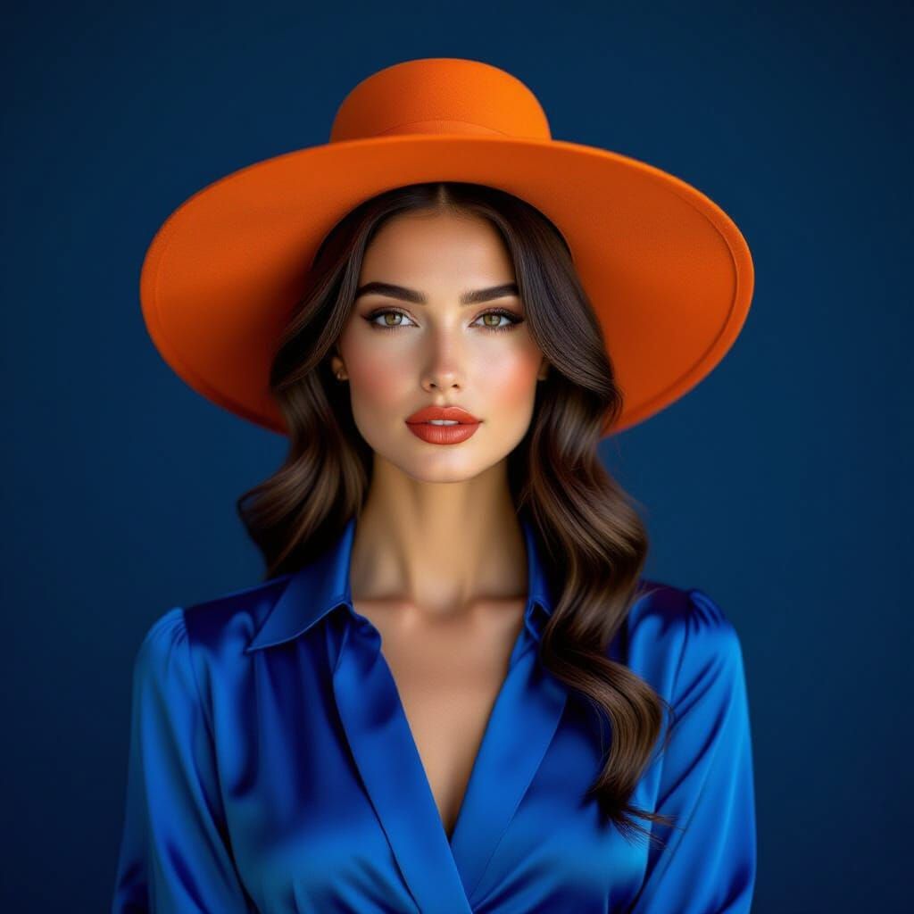 Mona Lisa in Vibrant High Fashion Portrait