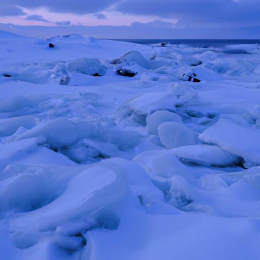 Serene Ice Landscape: Frozen Tundra Beauty