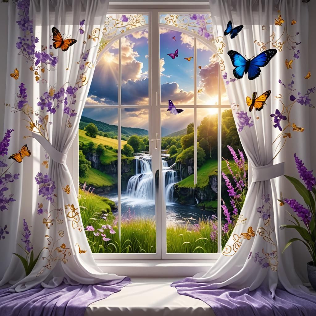 Window to Untouched Nature in Divine Light