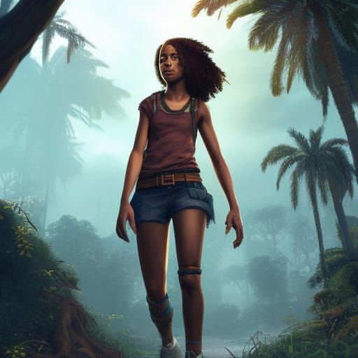 Hazel Levesque in 3D Game Cinematic Style