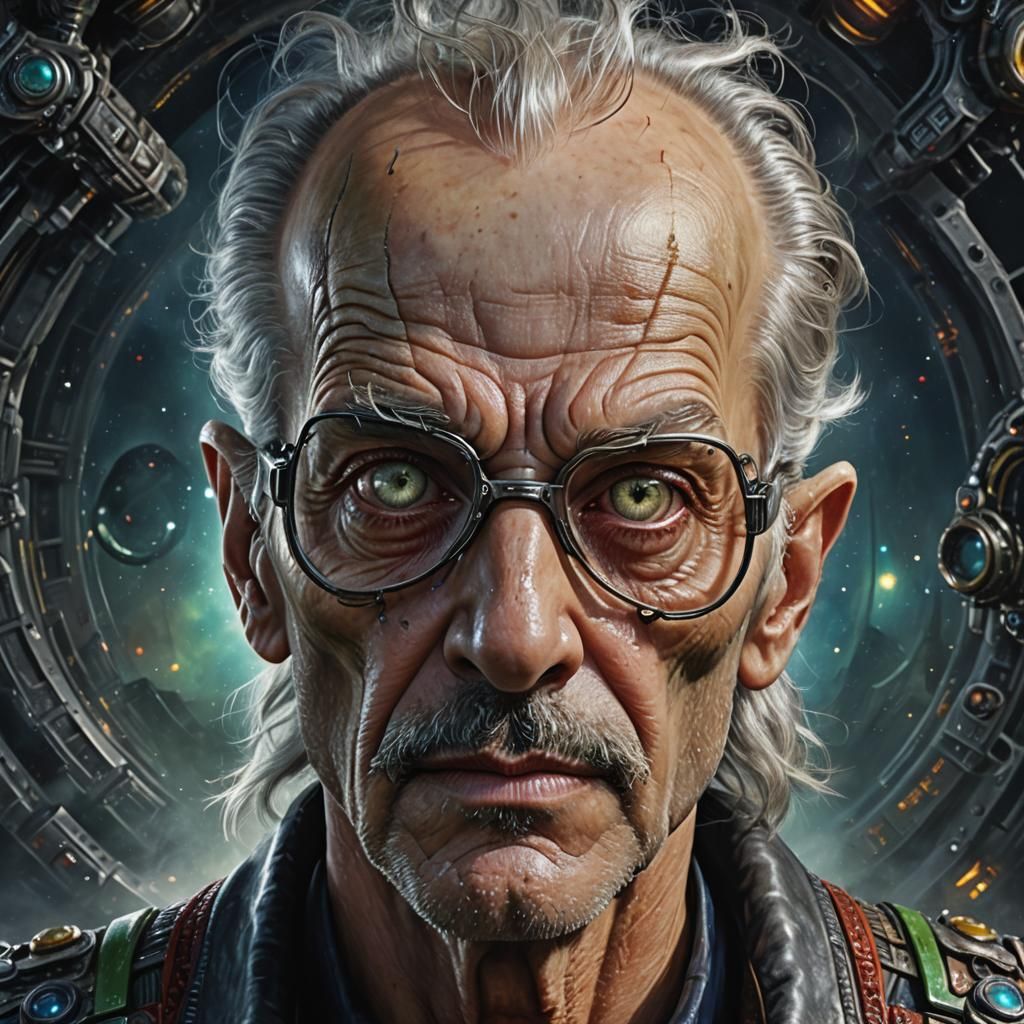 Mysterious Alien King Portrait in Hyperrealism