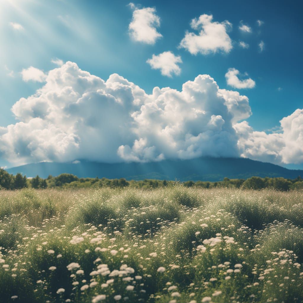 Blue Sky with White Clouds: Film Photography