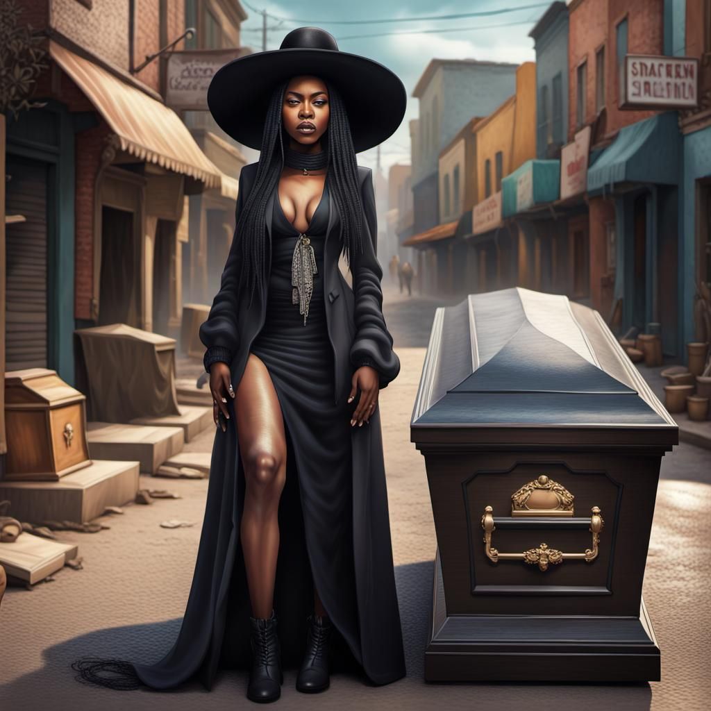 Hyperrealistic Undertaker in the Old West