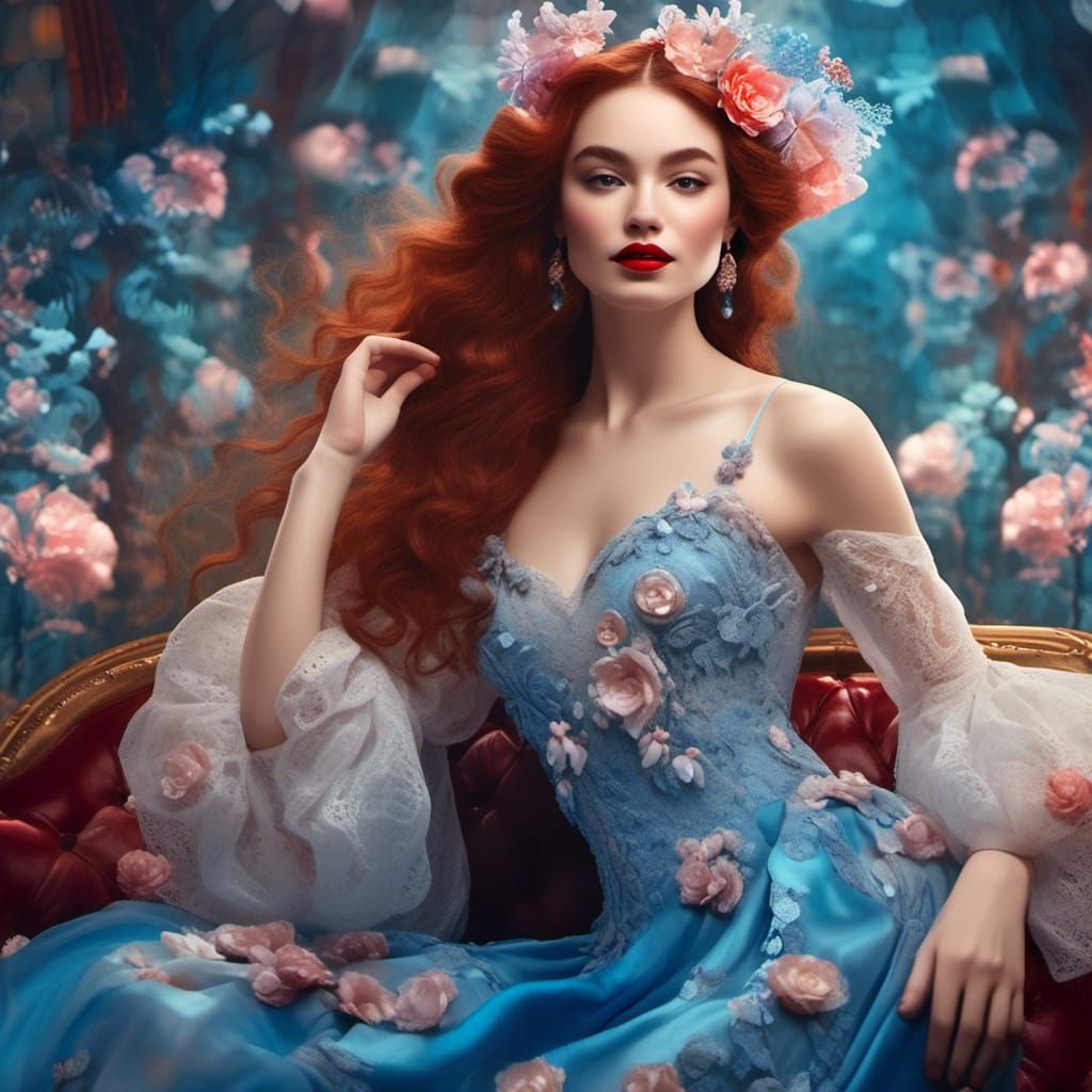 Beautiful Women with Red Brown Hair