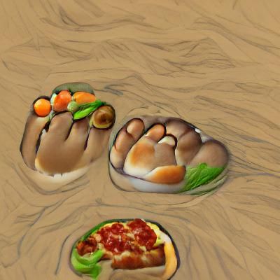 Graphical Food Feet Illustration