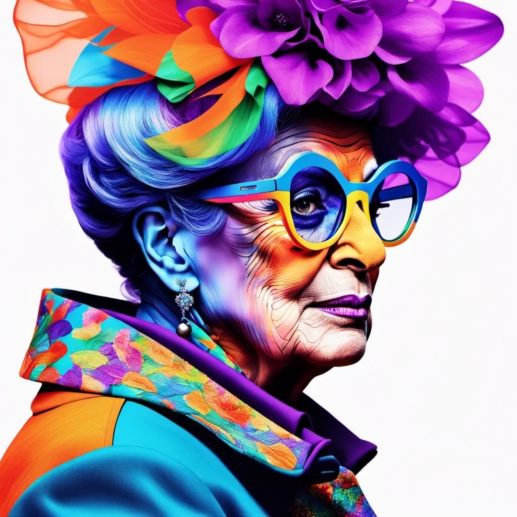 Dame Edna Everage and Kangaroo Double Exposure