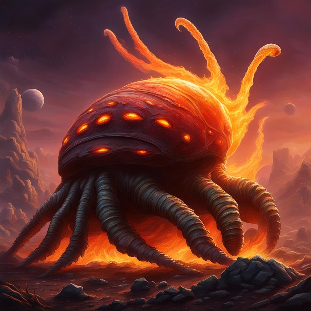 Exoplanet Fire Snails: Speculative Alien Life