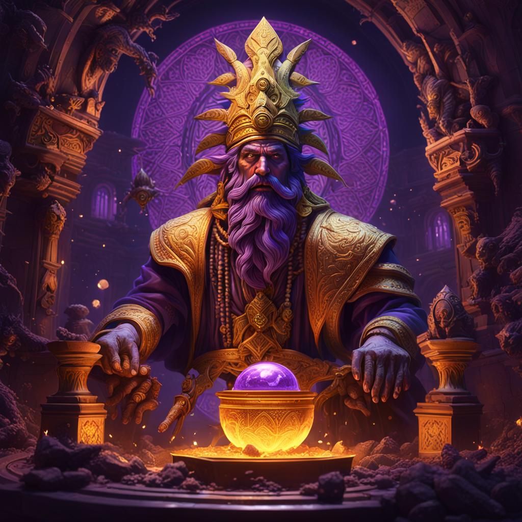 Ganja God in Dark Fantasy Style