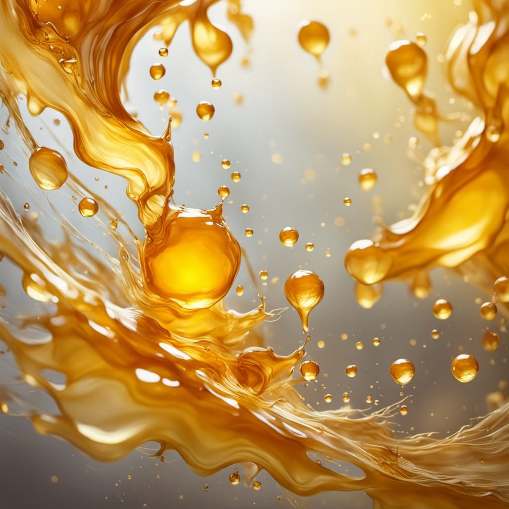 Golden Honey Illuminated by Warm Sunbeams