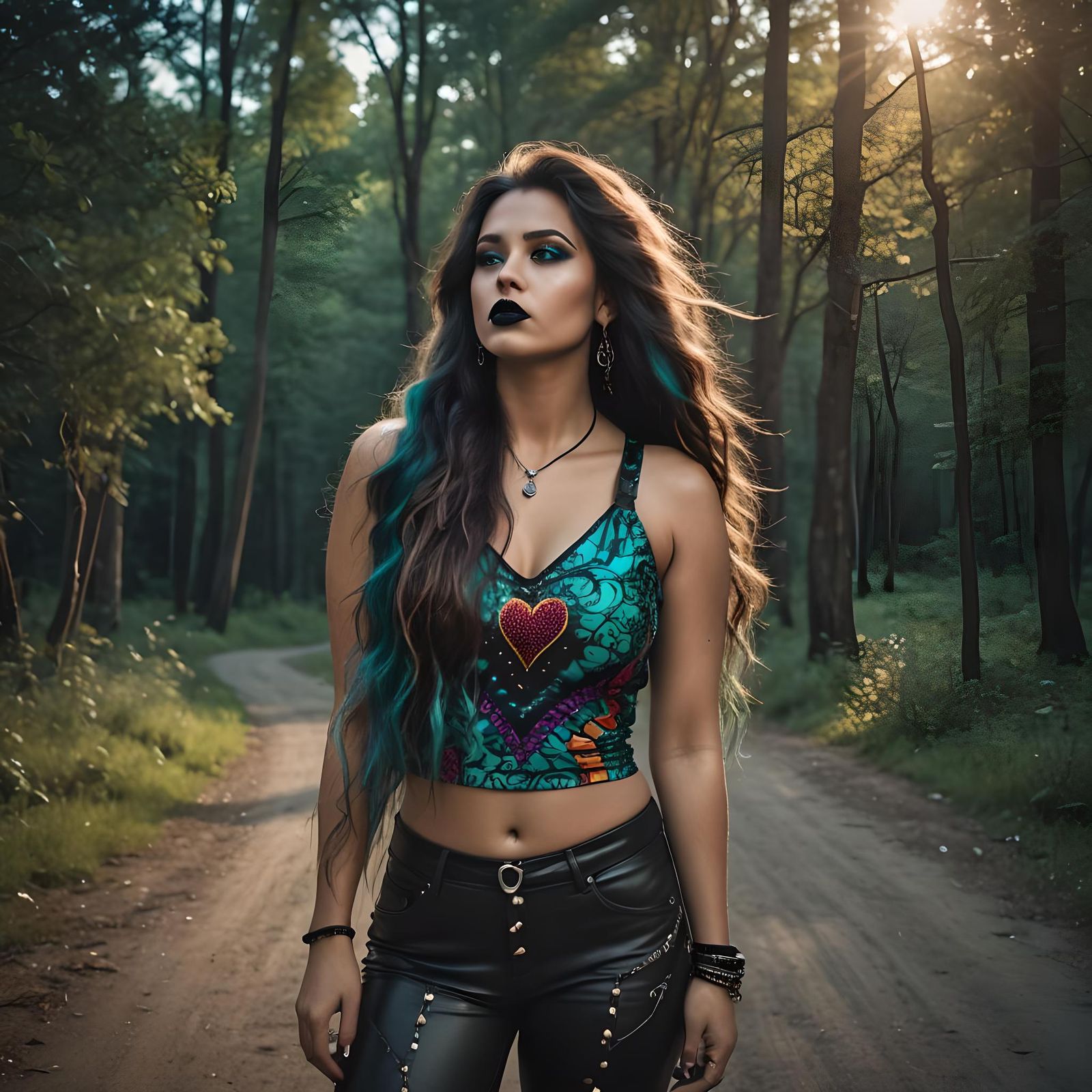 Curvaceous Siberian Girl Blowing a Kiss: Cinematic Film Stil...