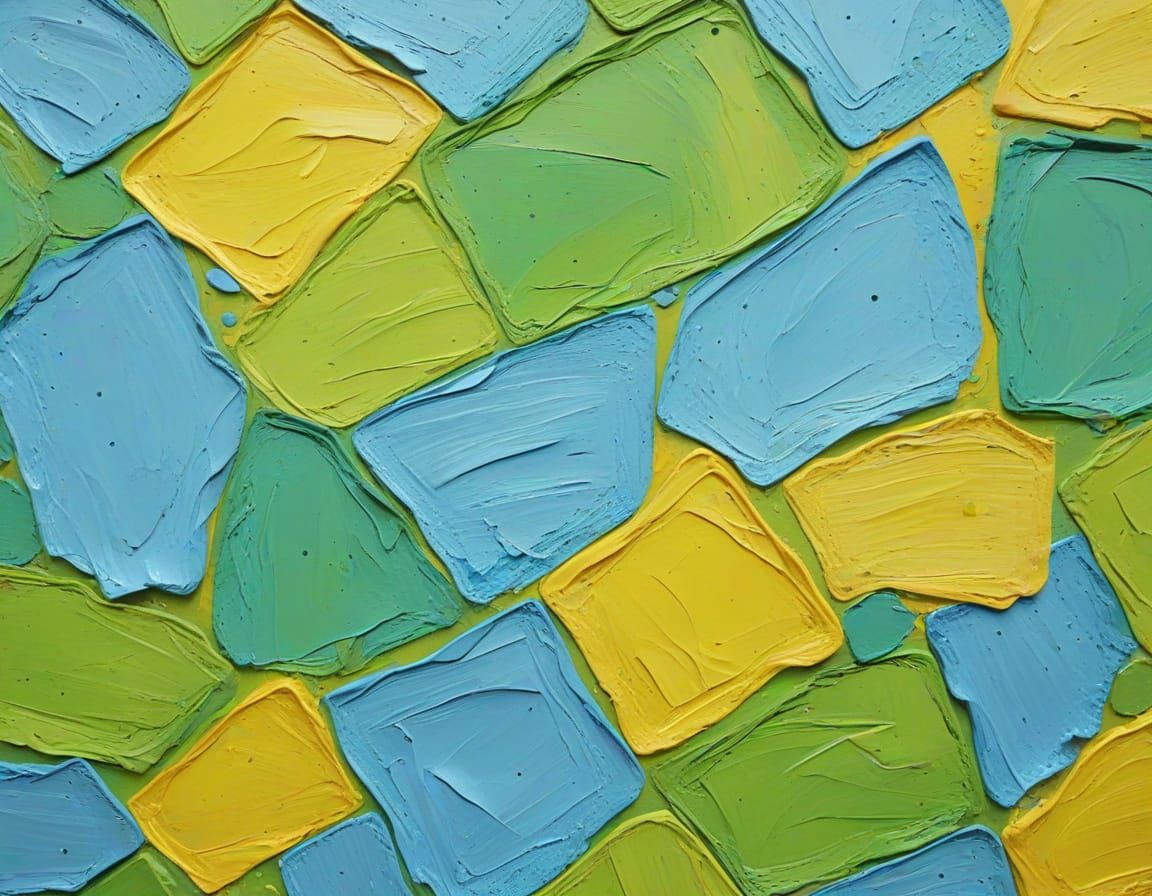 Abstract Impasto Background in Bright Colors