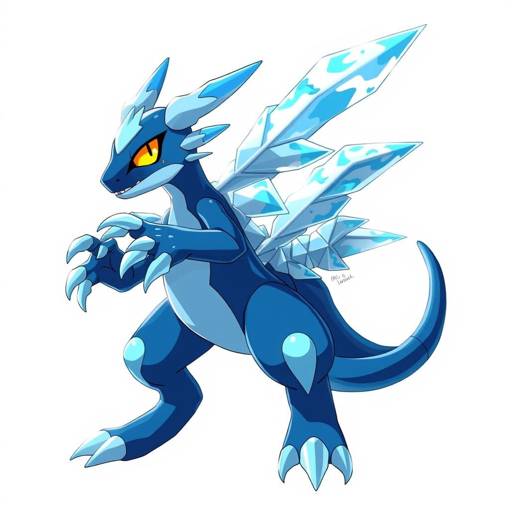 Majestic Mole Digimon in Icy Regalia, Anime-Style Masterpiec...