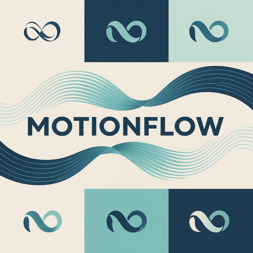MOTIONFLOW Brand Identity: Oceanic Minimalism & Fluid Intell...
